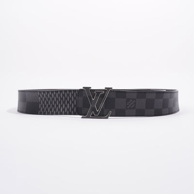 Louis Vuitton Black Leather Initiales Slim Buckle Belt 75CM Louis Vuitton