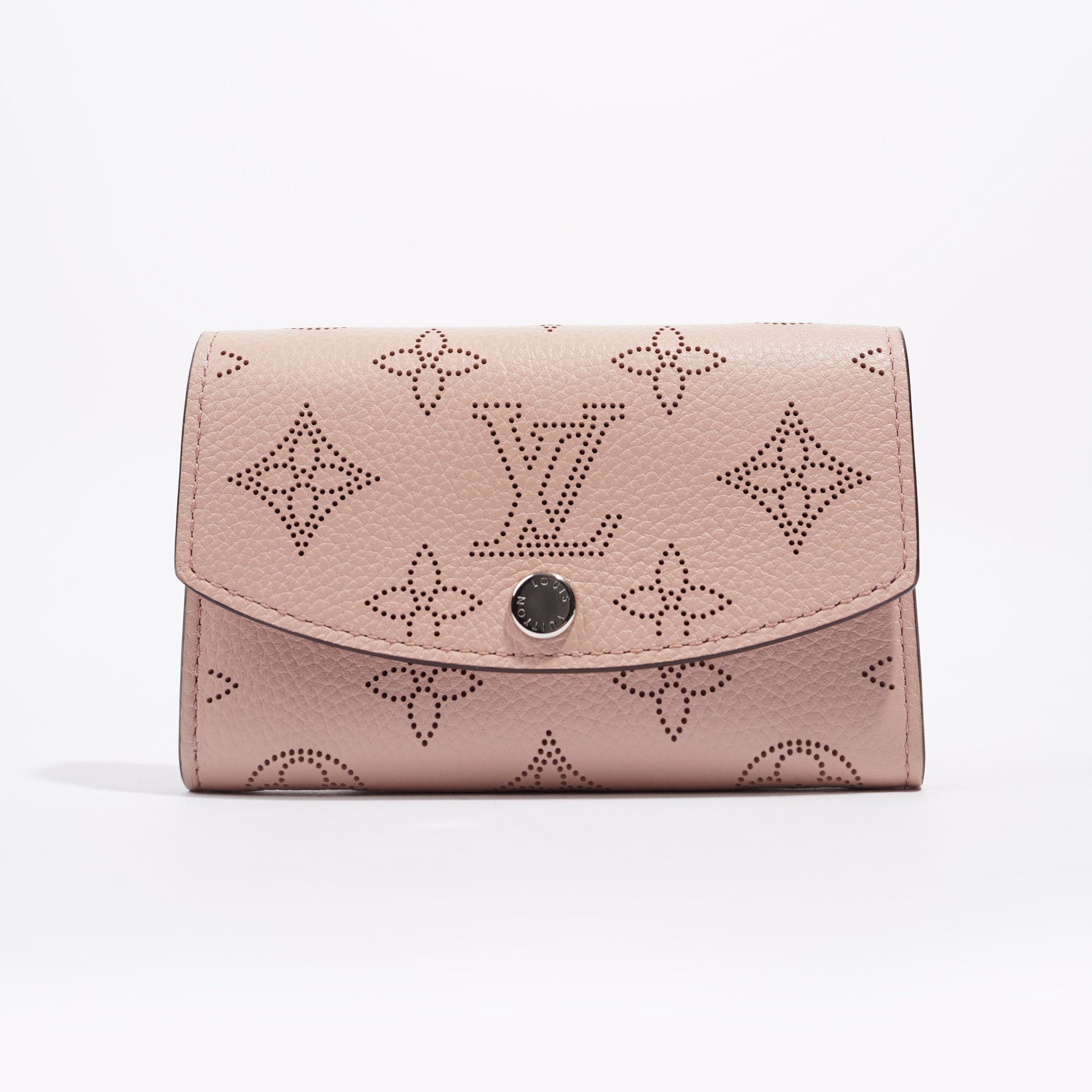 LOUIS VUITTON Iris Mahina Monogram Leather Compact Wallet Magnolia - 1