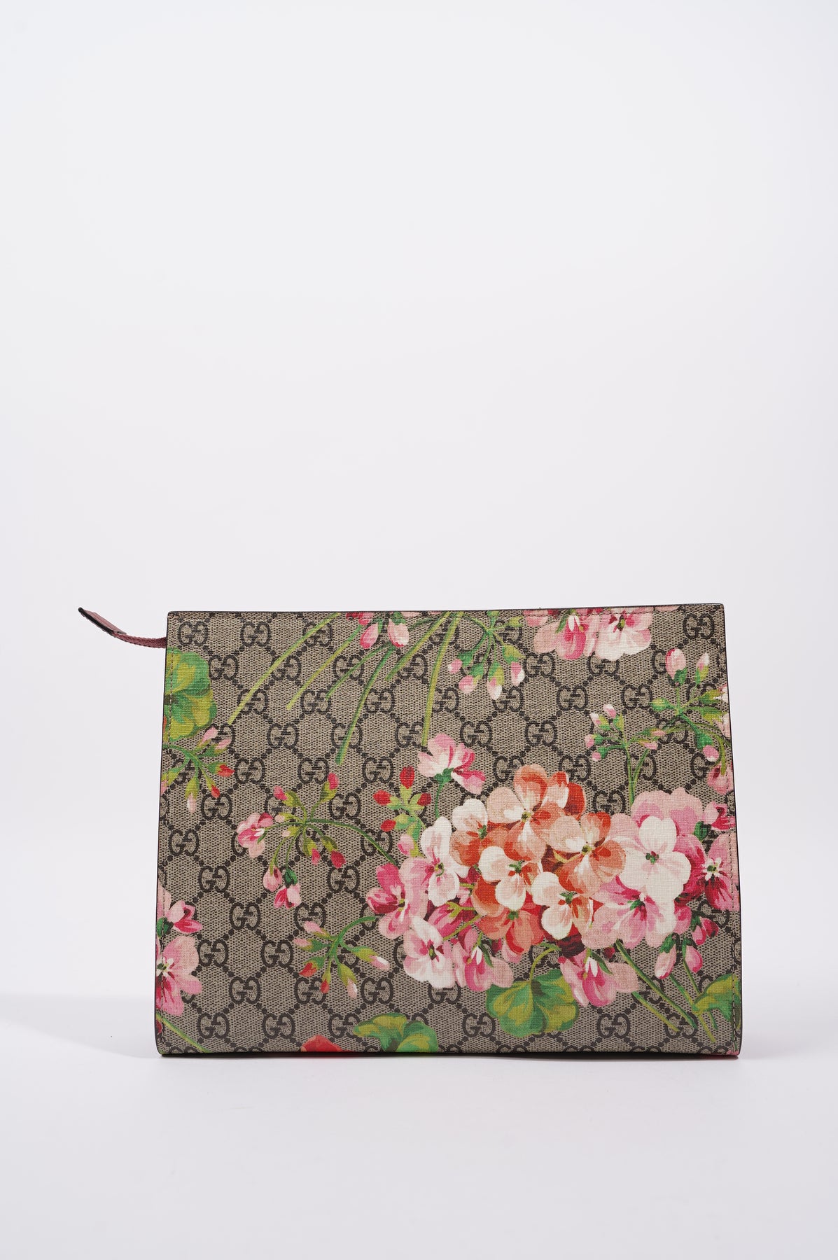 Gucci Womens GG Blooms Cosmetic Case Floral Print Canvas Large