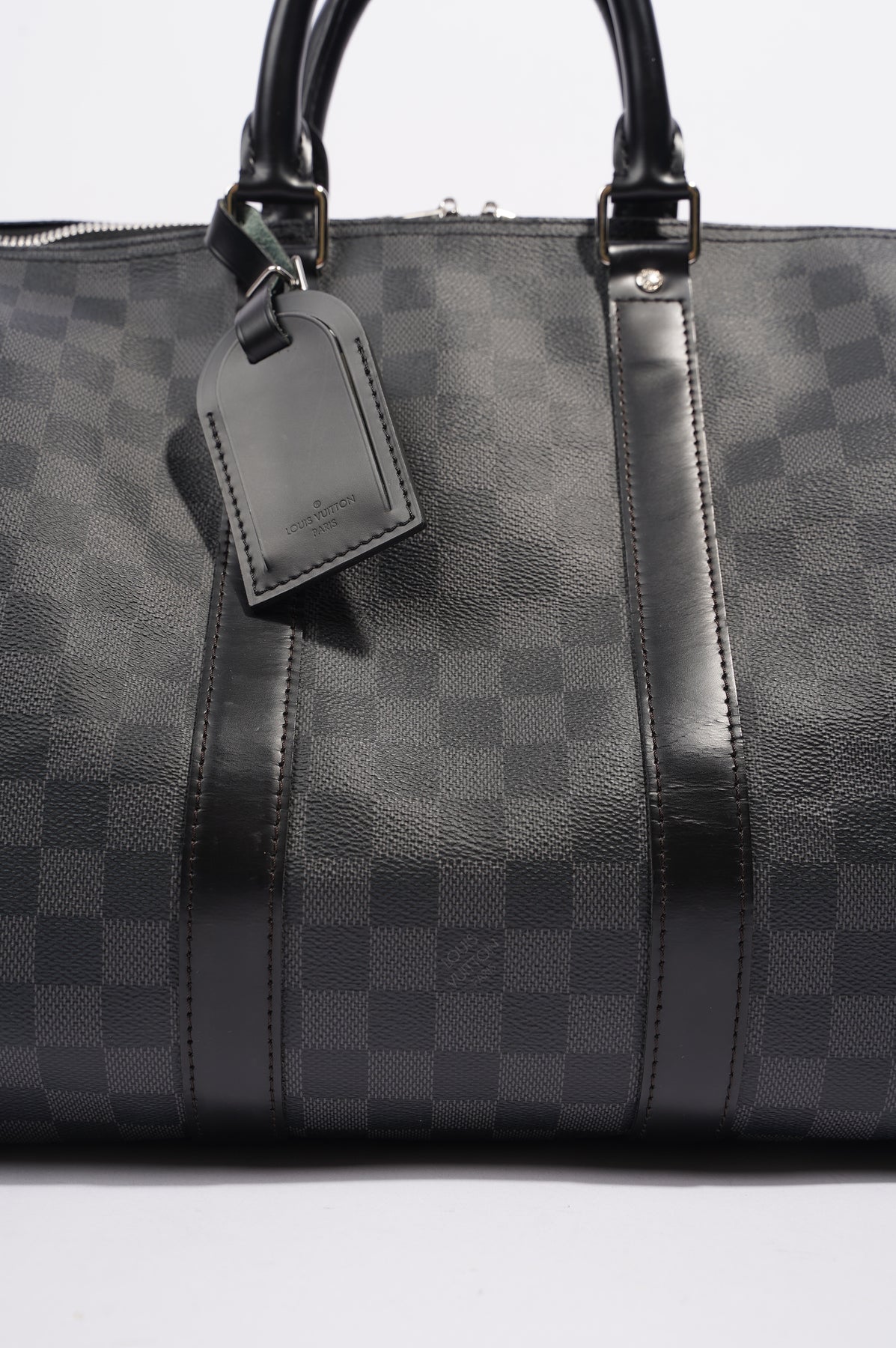 Louis Vuitton Keepall 45 Bandouliere Damier Graphite Travel Bag Black