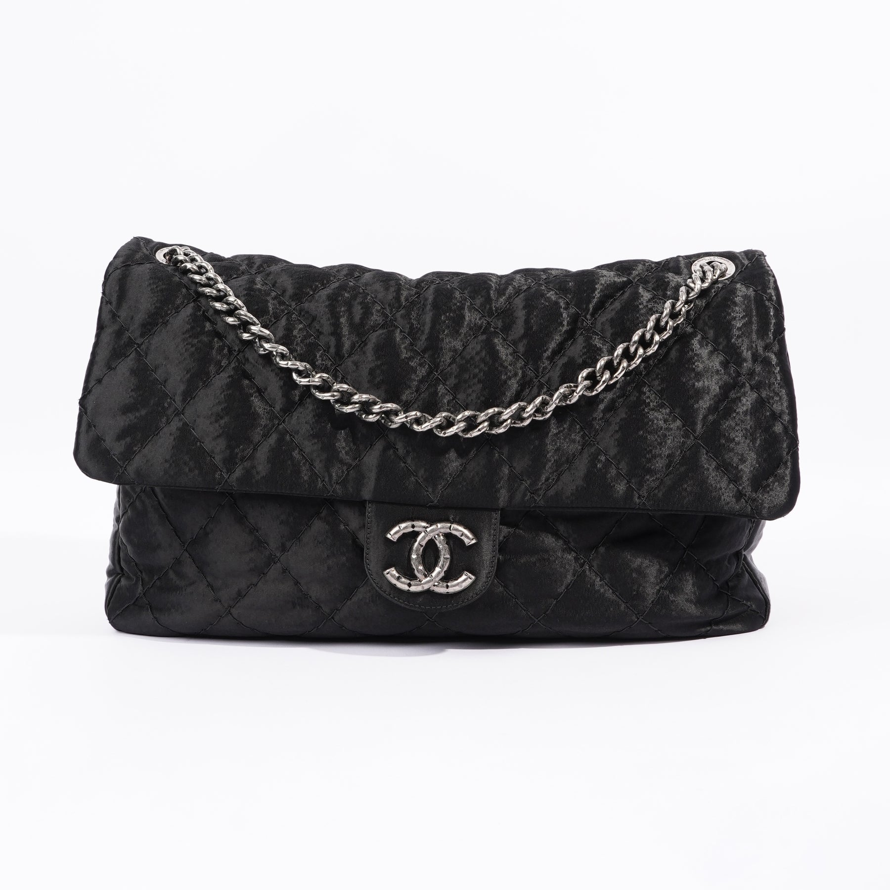 Chanel Satin Single Flap Bag Black Small XXL – Luxe Collective