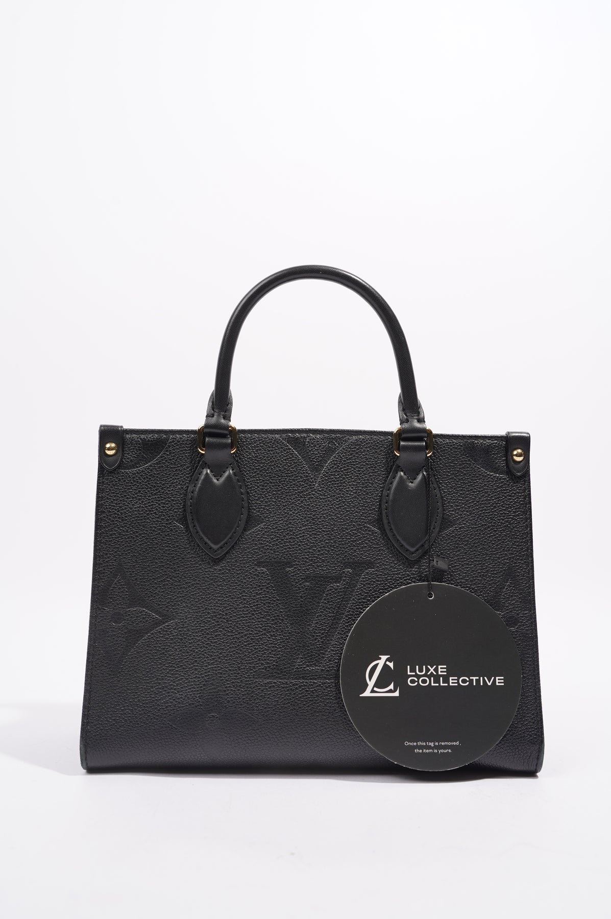 Louis Vuitton OnTheGo Tote PM Black Leather