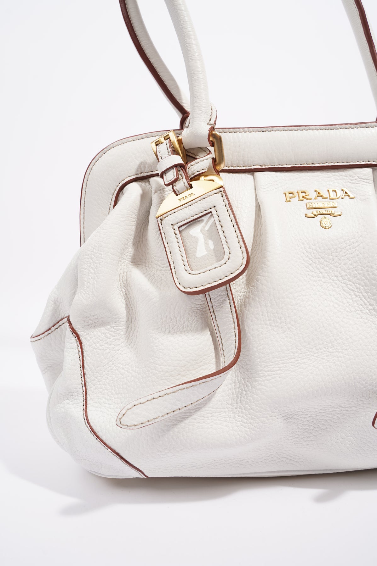 Prada Orange Cinghiale Dome Top Handle Bag Prada . Conserve money