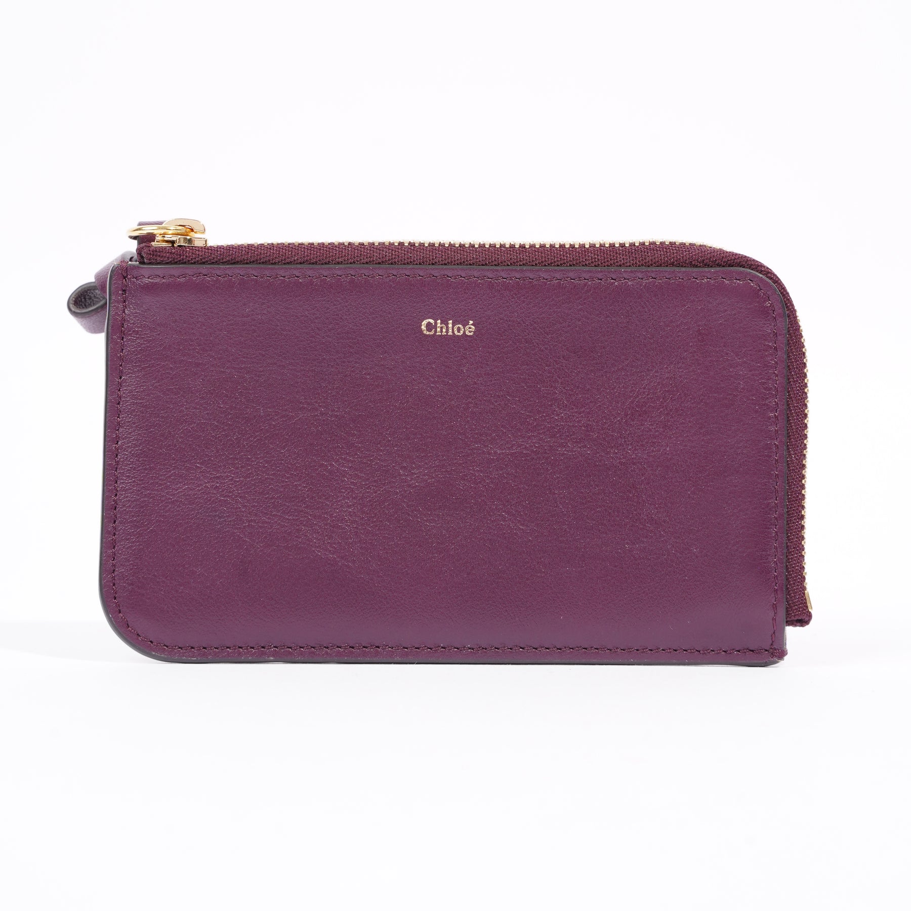 Chloe Card Holder Burgundy Leather – Luxe Collective