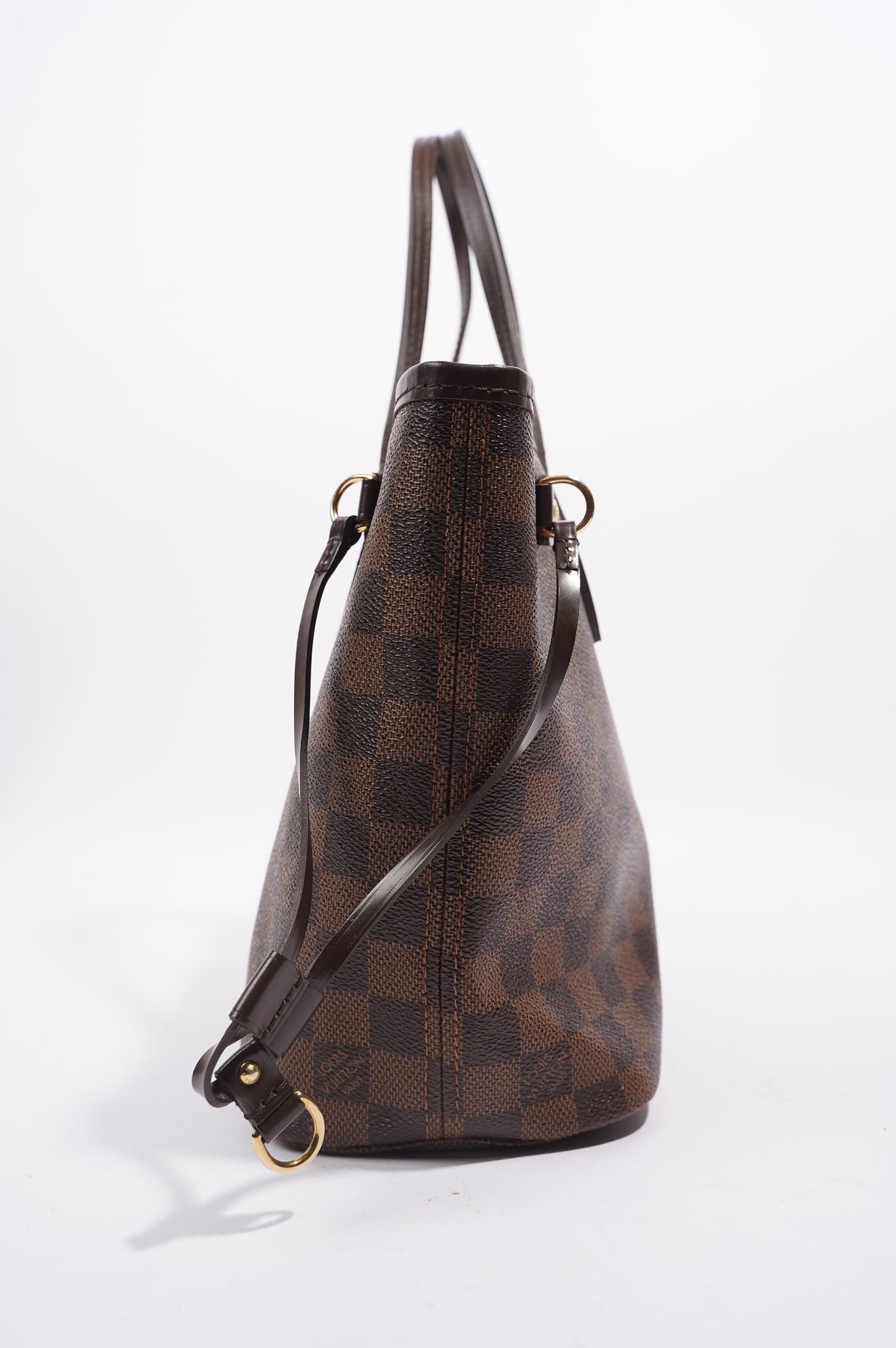 Louis Vuitton Womens Neverfull Bag Damier Ebene Canvas PM – Luxe