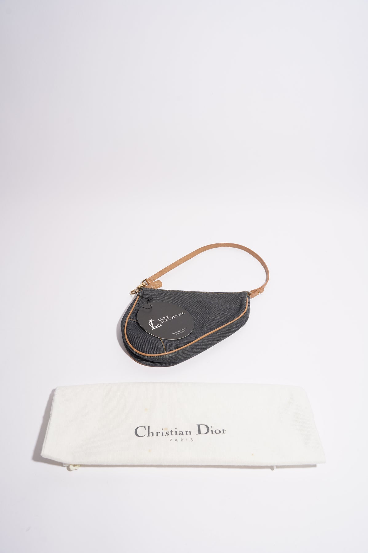 Christian Dior Oblique Denim Saddle Bag
