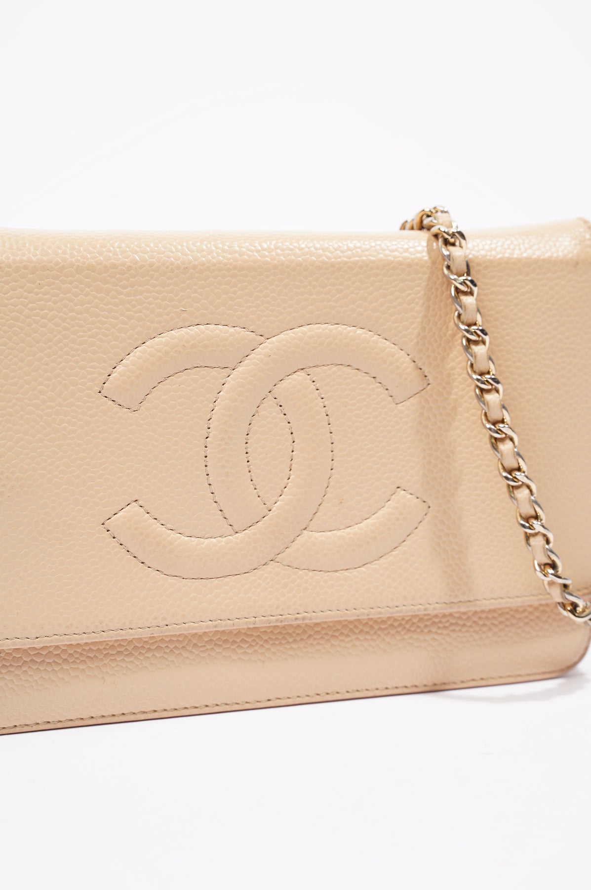 Chanel Womens Timeless Wallet On Chain Beige Caviar – Luxe Collective