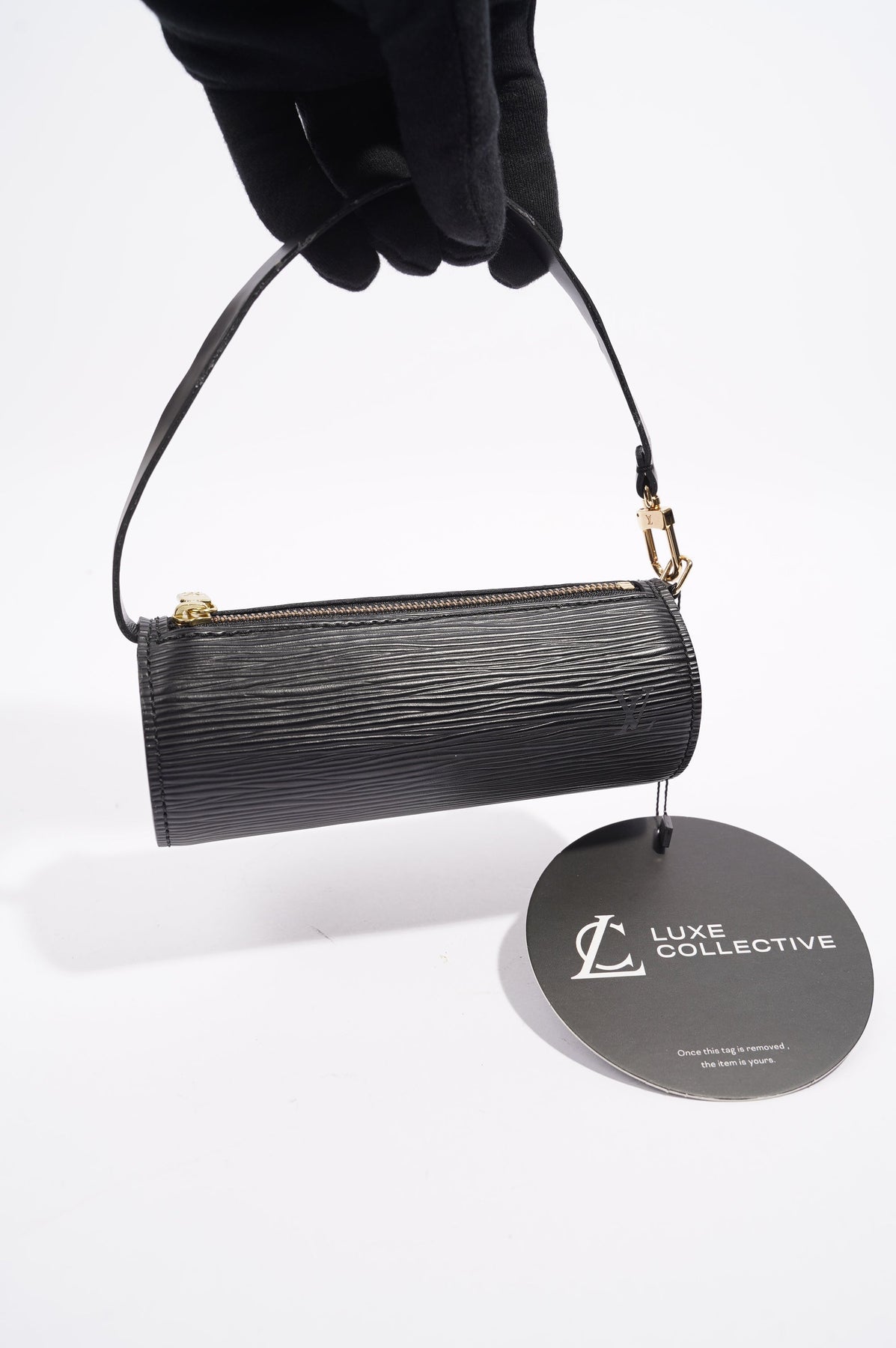 Louis Vuitton Papillon Mini Epi Black Clutch