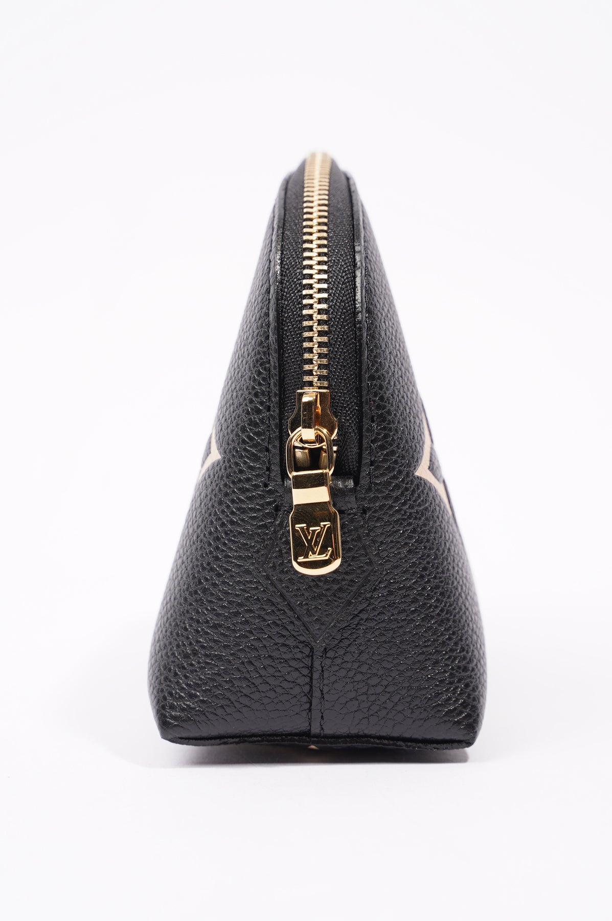 Louis Vuitton Womens Cosmetic Pouch Black / Beige Empreinte – Luxe