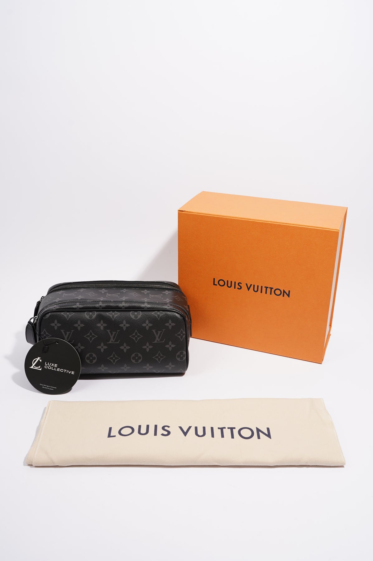 Louis Vuitton Mens Dopp Kit Toilet Pouch Monogram Eclipse – Luxe Collective