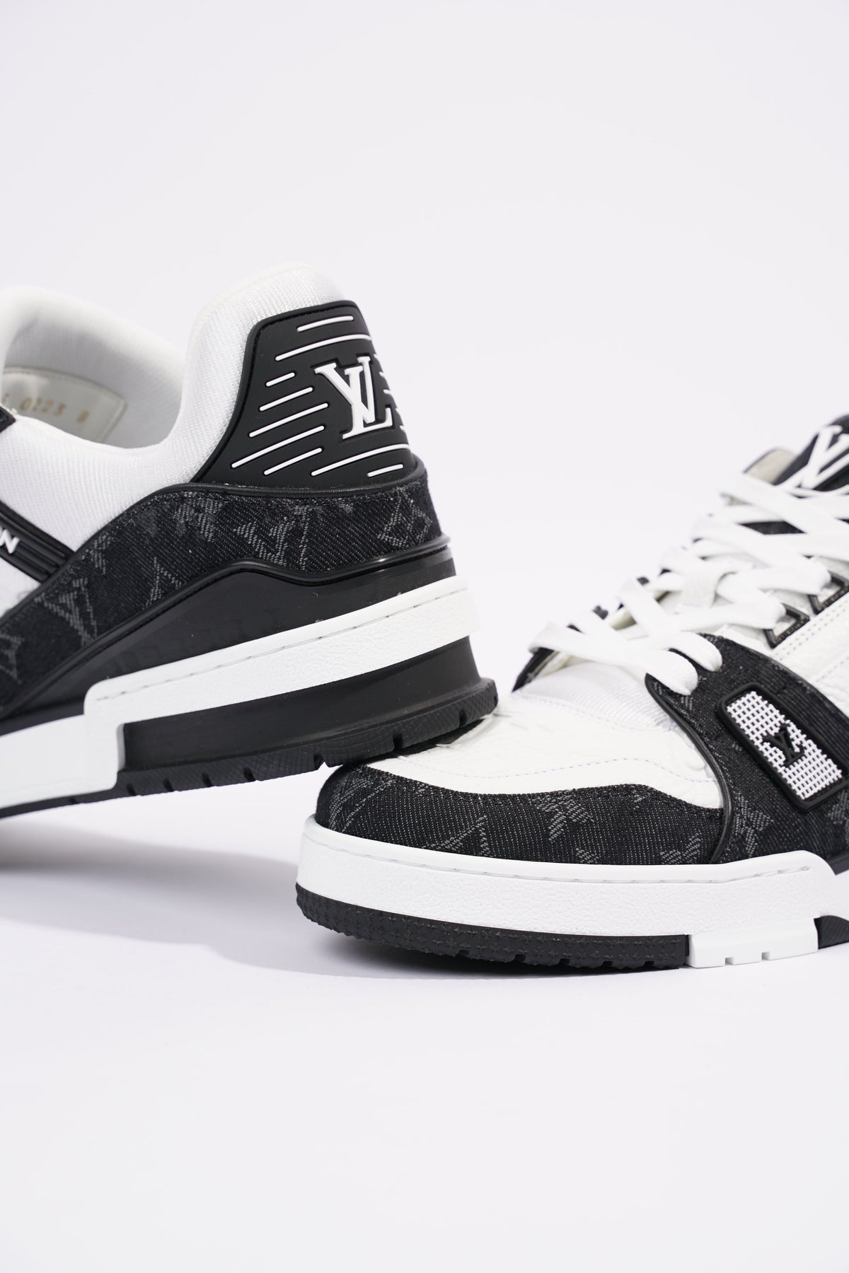 Louis Vuitton x Virgil Abloh Grey/White High Top LV Trainers