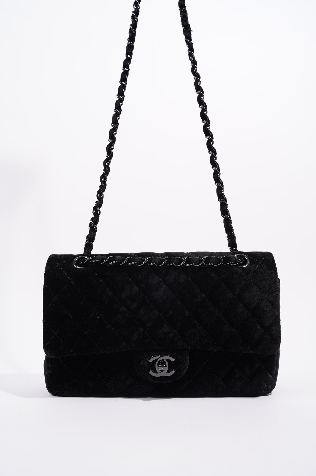 2.55 velvet mini bag Chanel Black in Velvet - 30554633