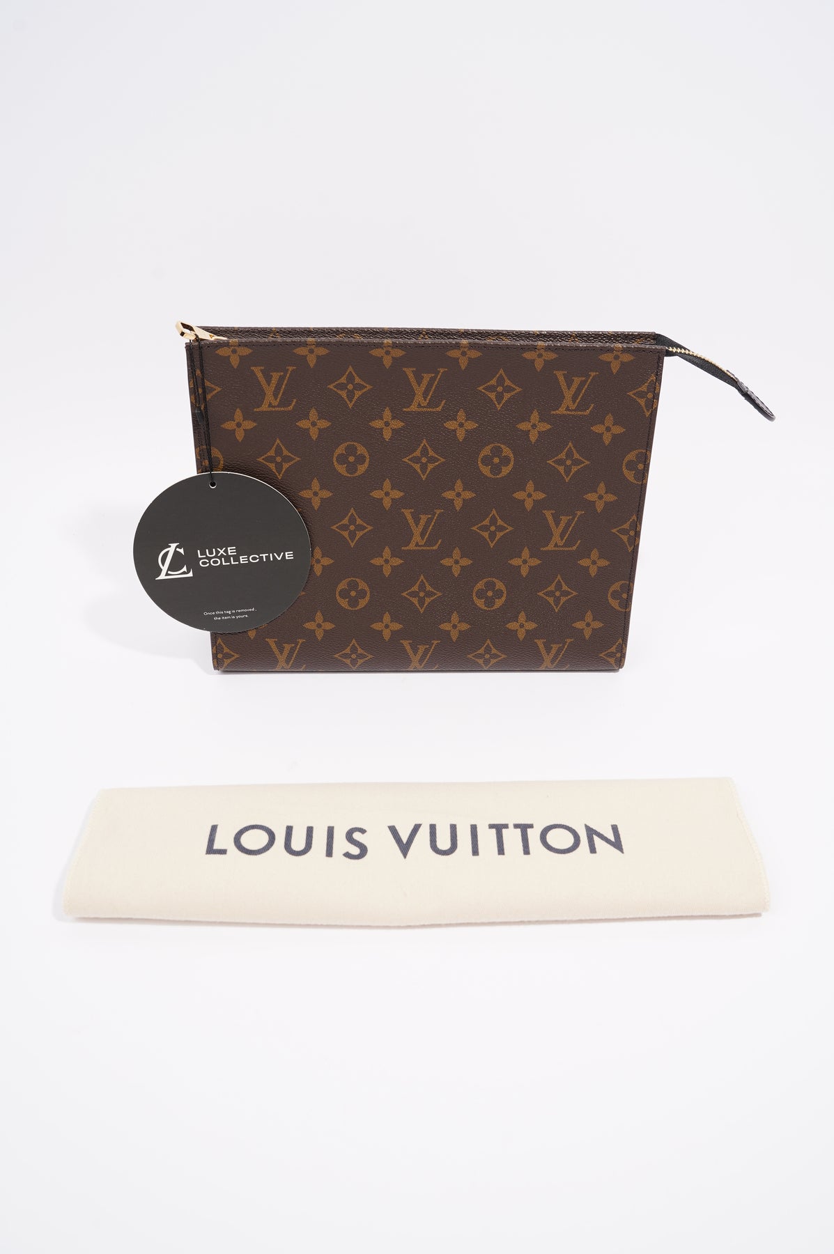 Poche toilette cloth vanity case Louis Vuitton Camel in Cloth - 29726180
