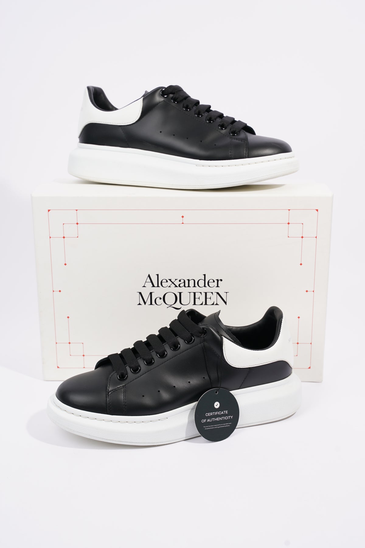 Mens Alexander McQueen white Leather Oversized Sneakers