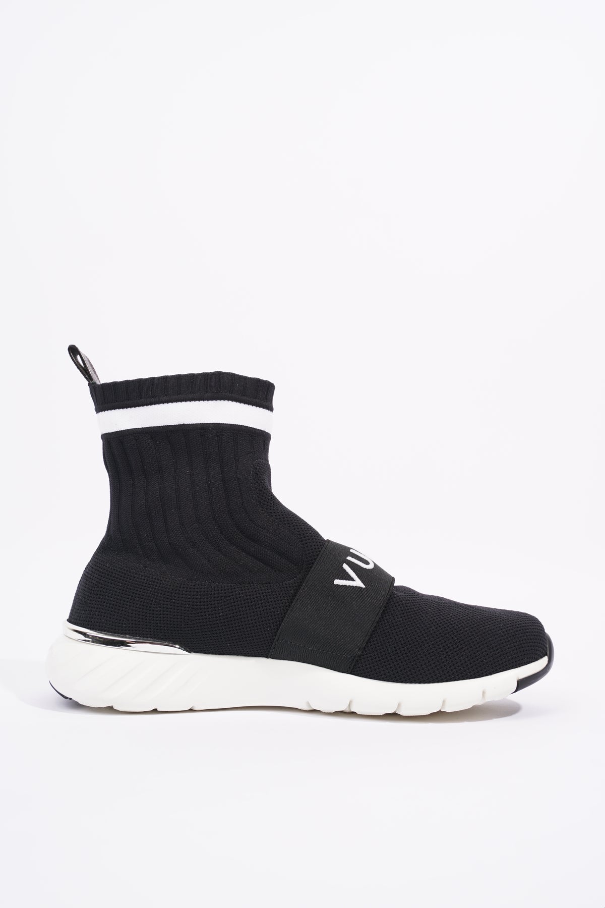 Louis Vuitton Womens Aftergame Sock Sneaker Black / White EU 38