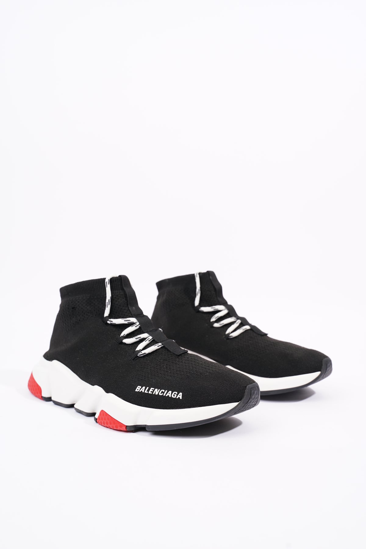 Balenciaga Mens Speed Lace Up Black / White / Red EU 41 / UK 7 – Luxe  Collective