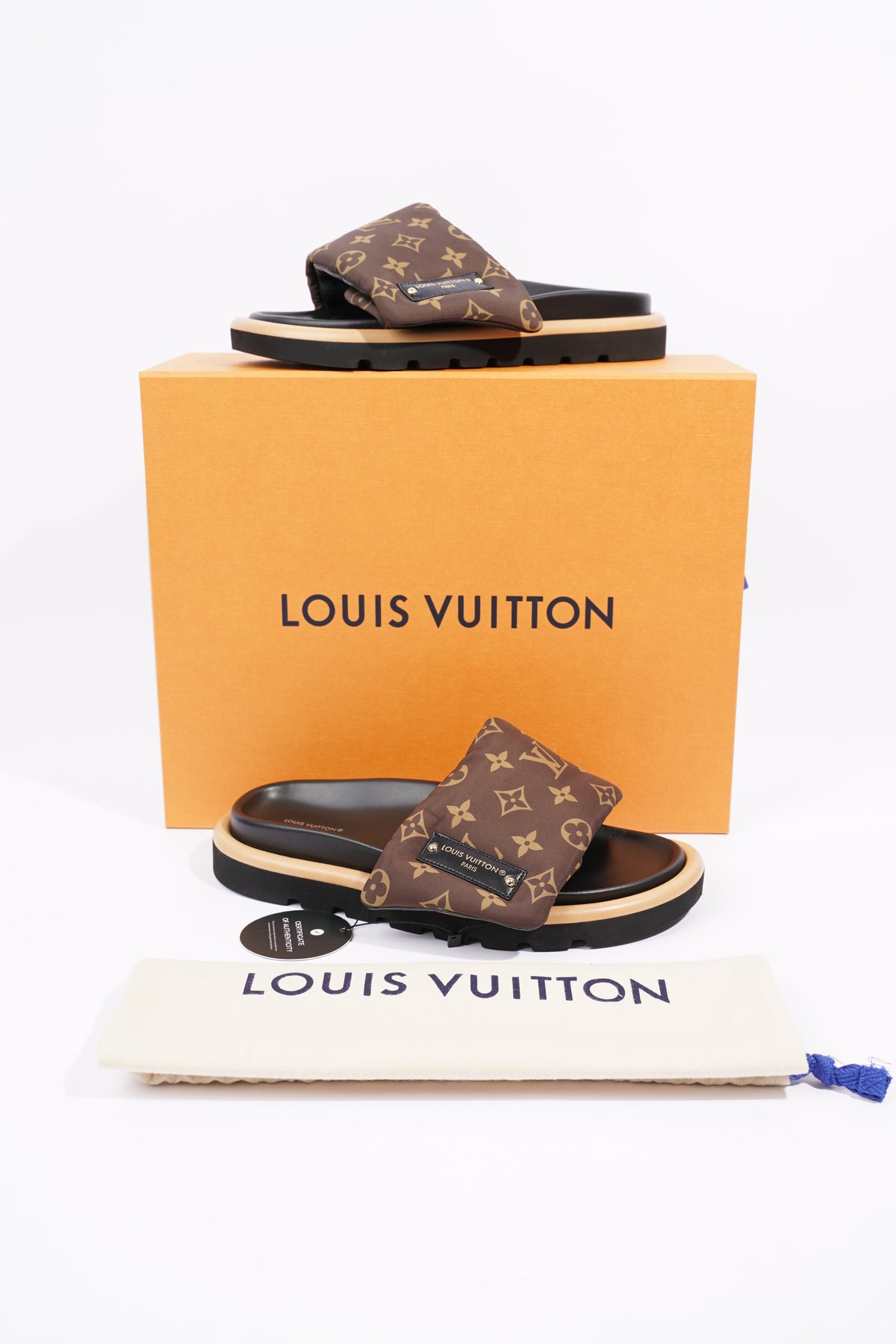 Louis Vuitton Cacao Brown Monogram Pool Pillow Comfort Mule 39
