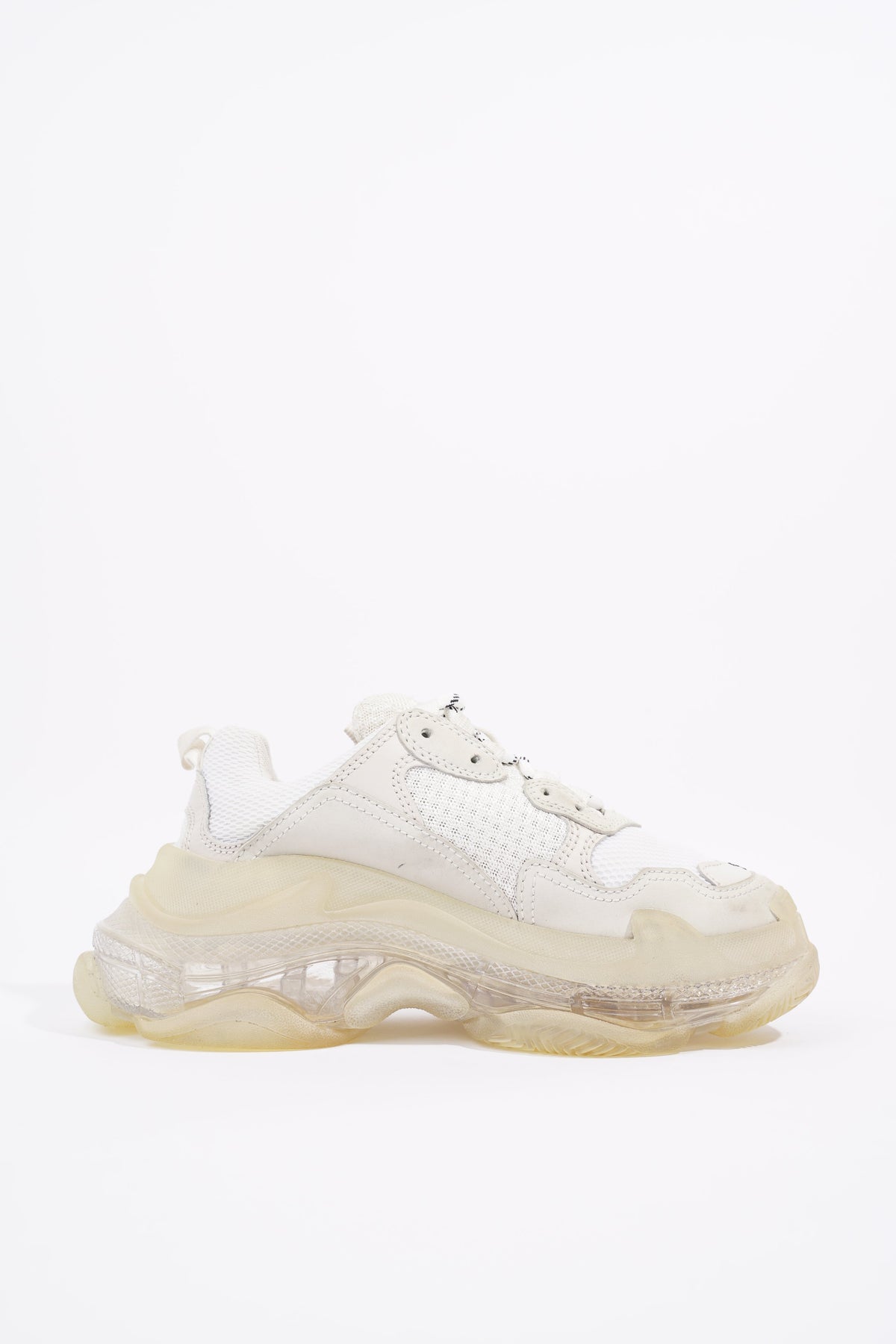 Balenciaga Womens Triple S White / Clear Sole EU 36 / UK 3 – Luxe