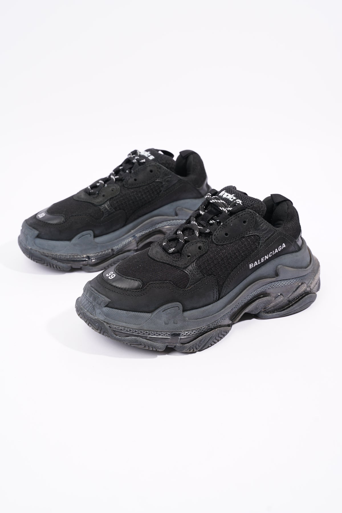 Balenciaga Womens Triple S Black / Clear Sole EU 39 / UK 6 – Luxe