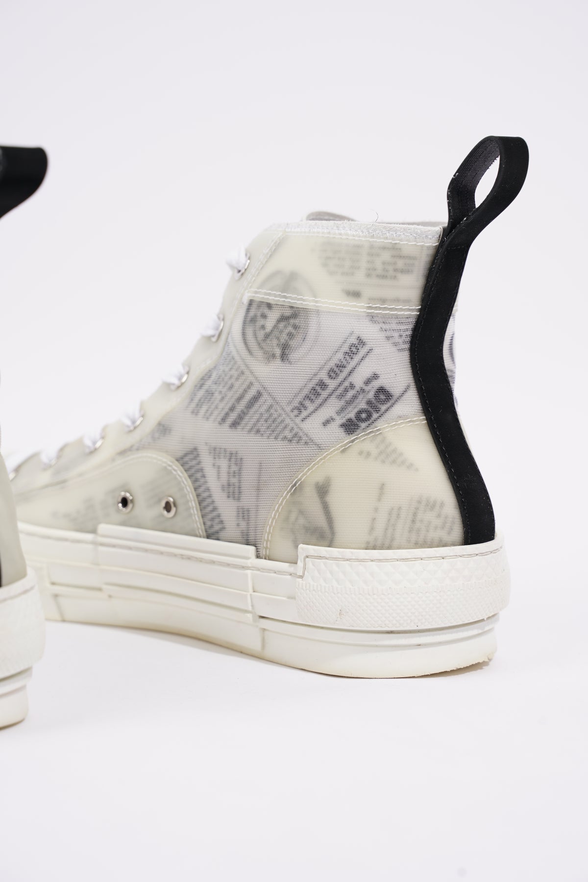 Homme dior sneaker b23 haute toile 2024 blanche à motif dior and daniel arsham