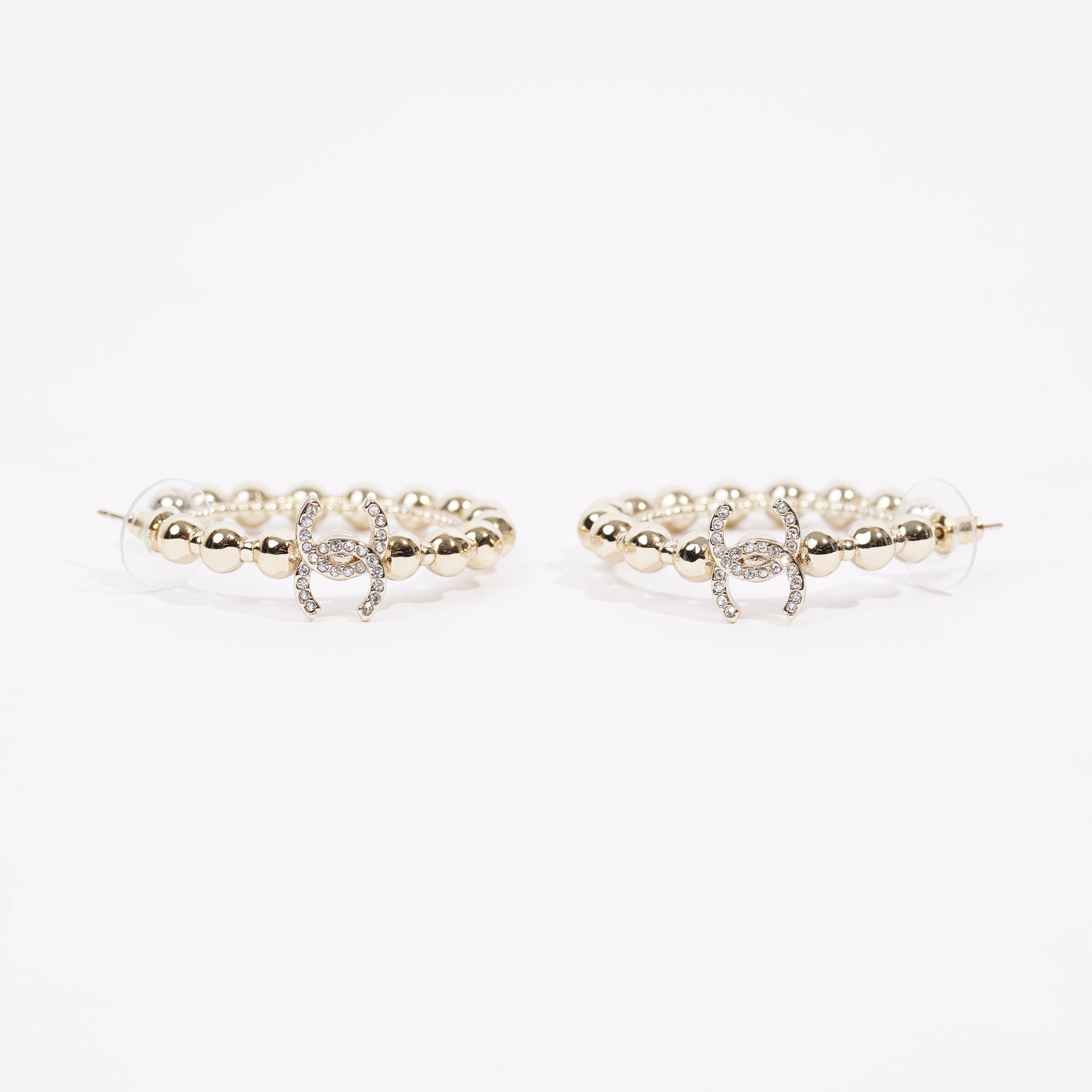 Chanel Womens Hoop Earrings Gold – Luxe Collective