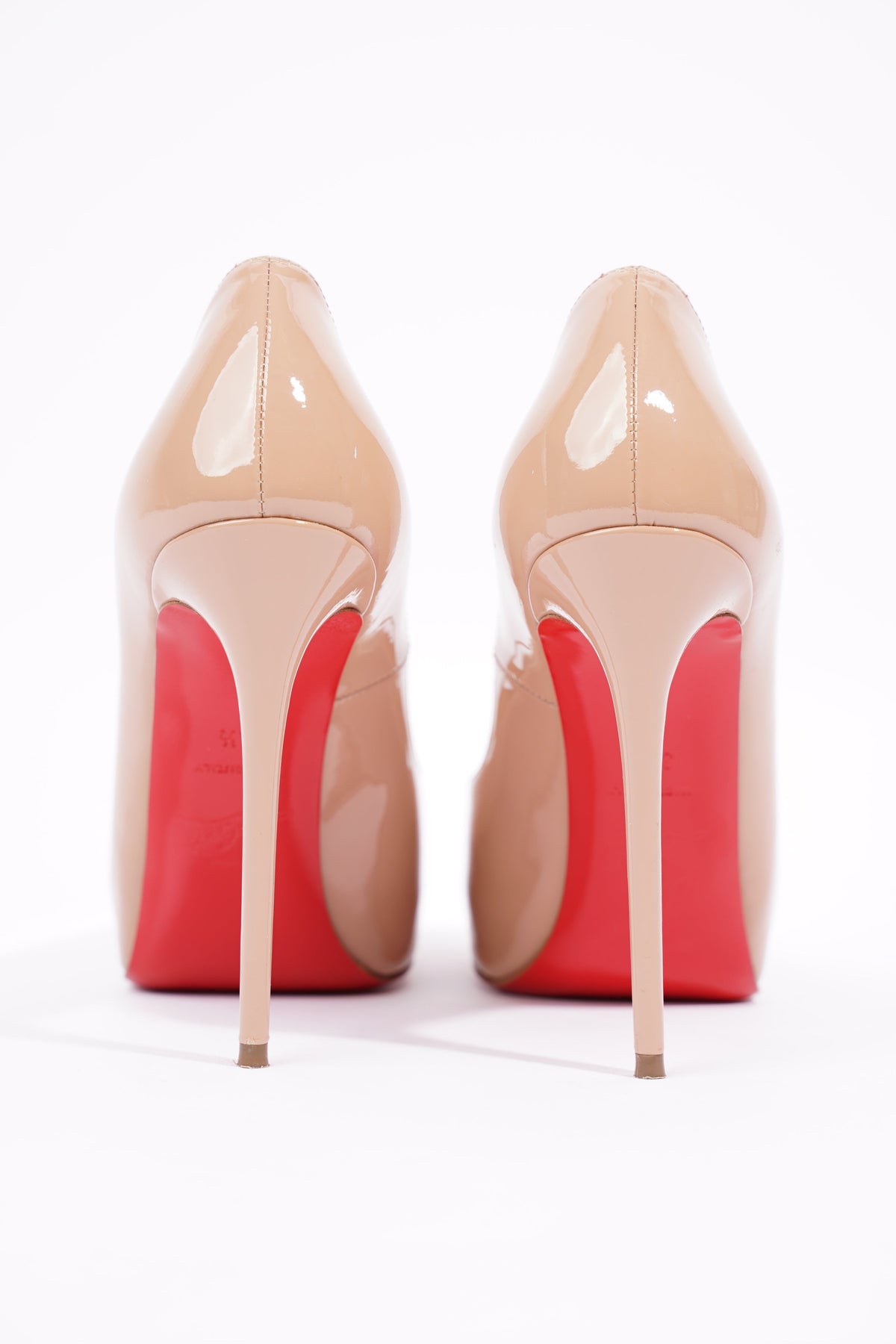 Christian Louboutin Patent Leather New Very Prive Pumps 120 - Nude - 37