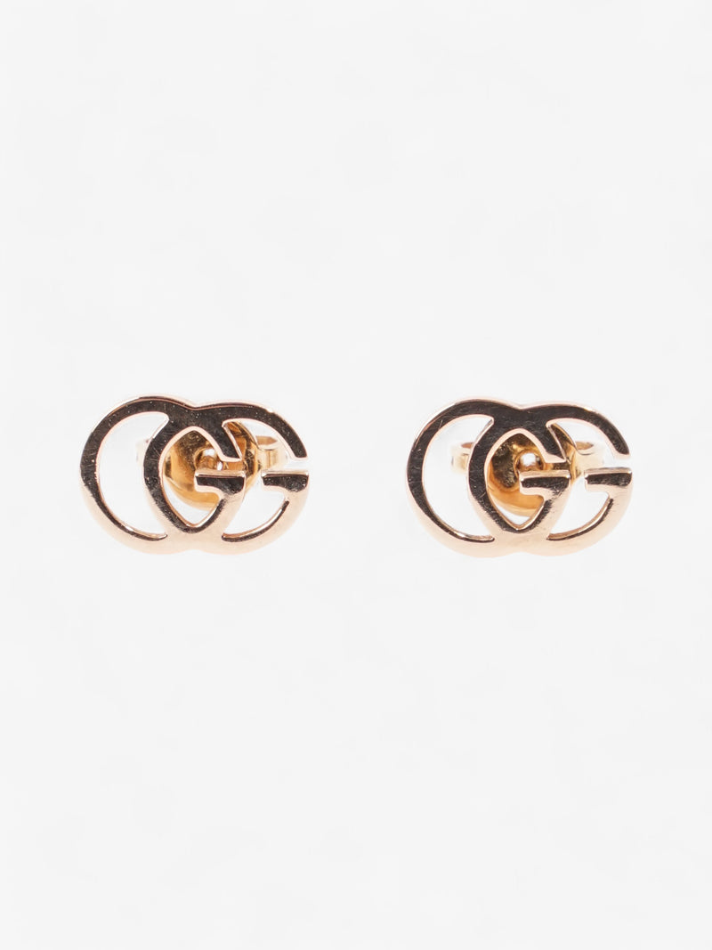  Gucci 18ct GG Earrings Rose Gold Gold Plated