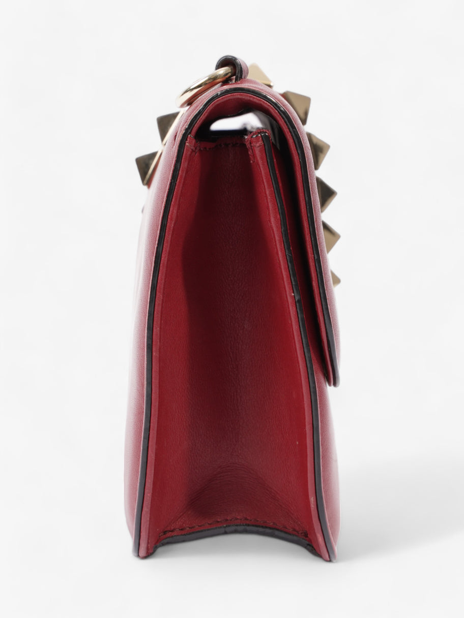 Rockstud Medium Glam Lock Flap Burgundy Leather Image 5