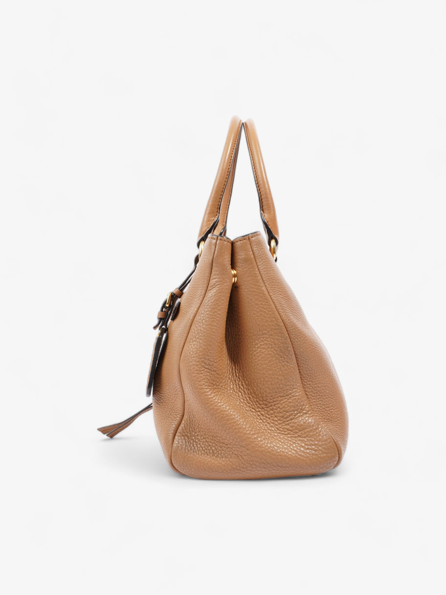 Prada Vitello Phoenix Tote Tan Leather Image 3