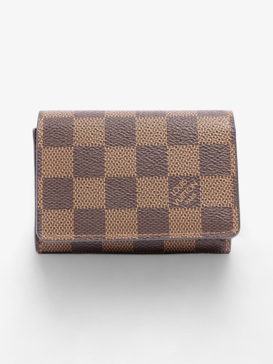 Louis Vuitton Card Case Holder Damier Ebene Coated Canvas Image 1