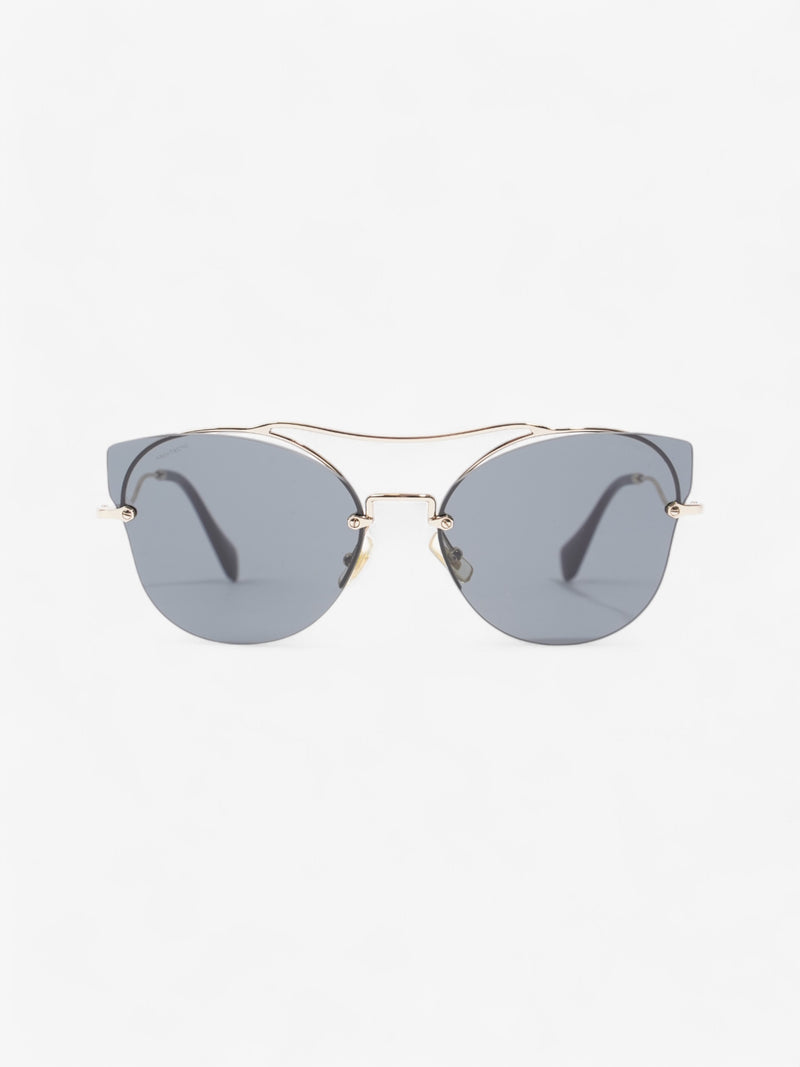  Miu Miu Scenique Butterfly Sunglasses Black / Light Gold Acetate 145mm