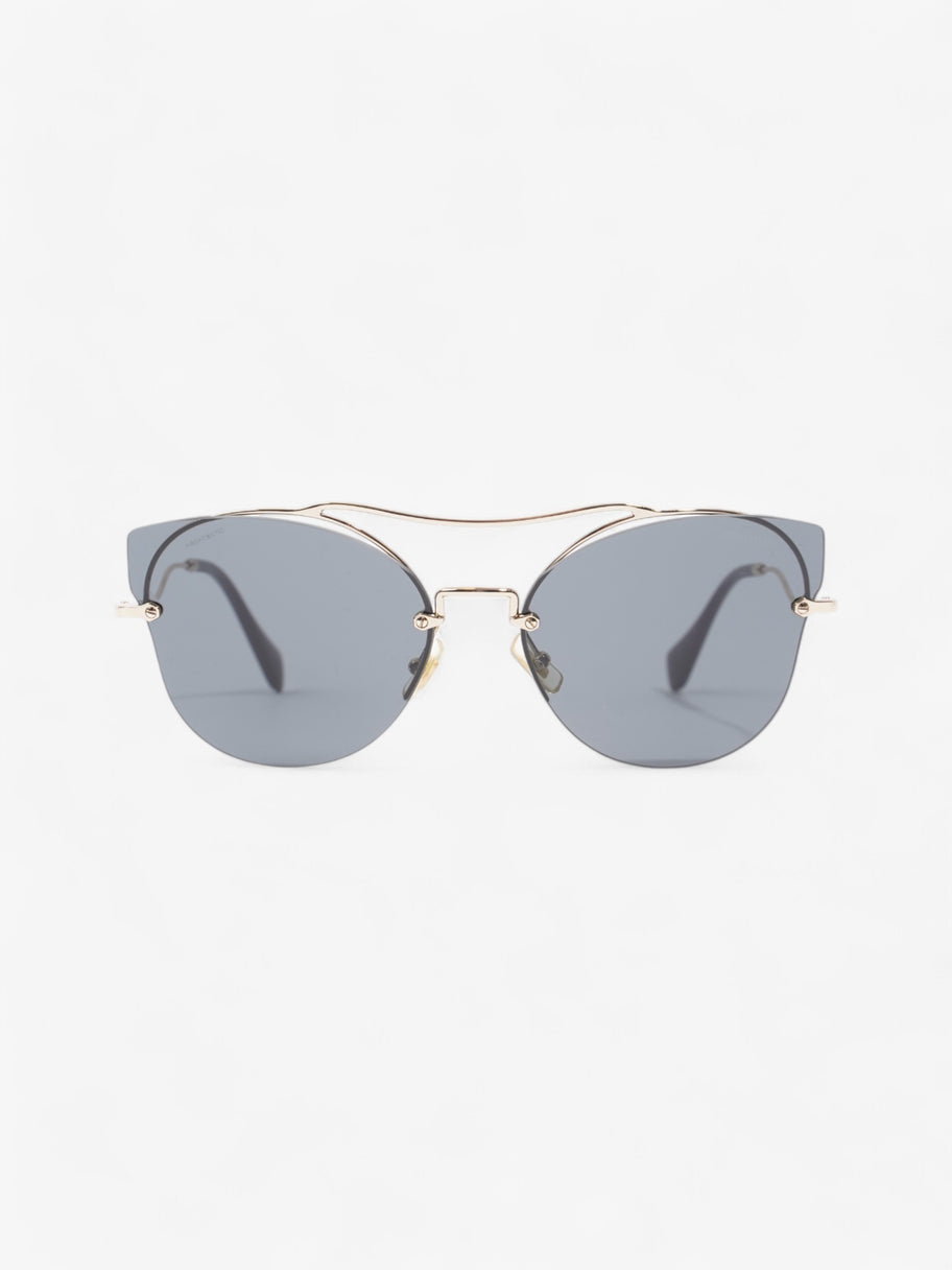 Miu Miu Scenique Butterfly Sunglasses Black / Light Gold Acetate 145mm Image 1