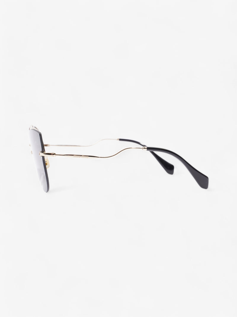  Miu Miu Scenique Butterfly Sunglasses Black / Light Gold Acetate 145mm