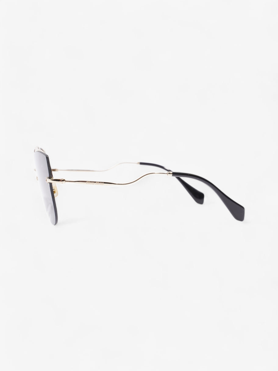 Miu Miu Scenique Butterfly Sunglasses Black / Light Gold Acetate 145mm Image 2