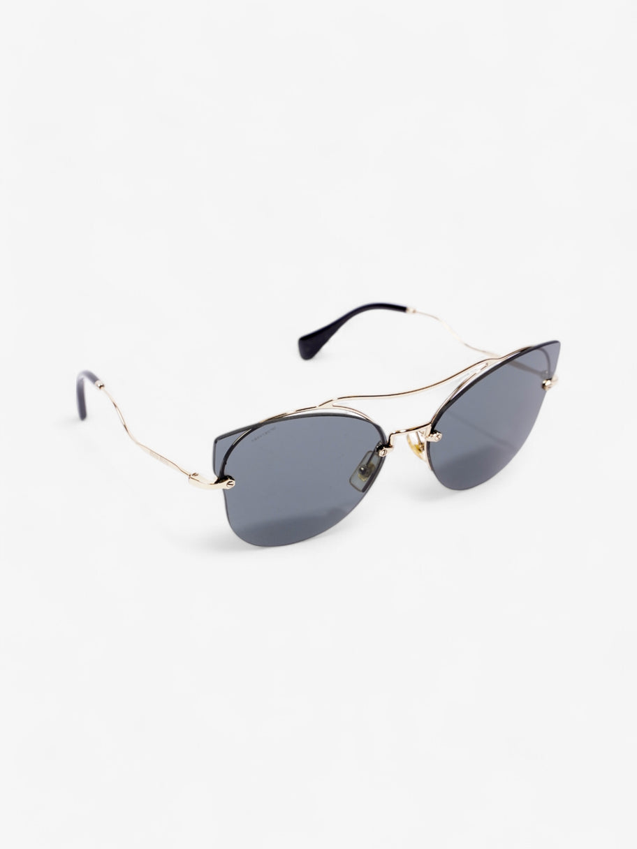 Miu Miu Scenique Butterfly Sunglasses Black / Light Gold Acetate 145mm Image 5