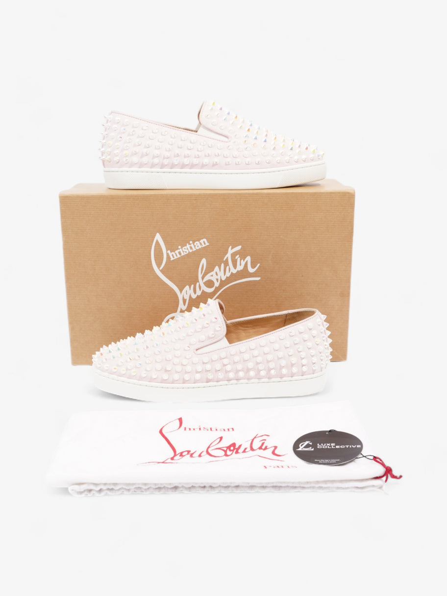 Christian Louboutin Roller Boat Sneakers Pink / Iridescent Suede EU 38.5 UK 5.5 Image 10