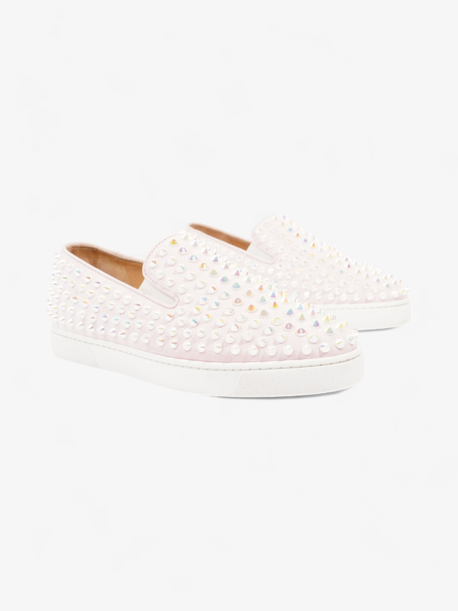 Christian Louboutin Roller Boat Sneakers Pink / Iridescent Suede EU 38.5 UK 5.5 Image 2