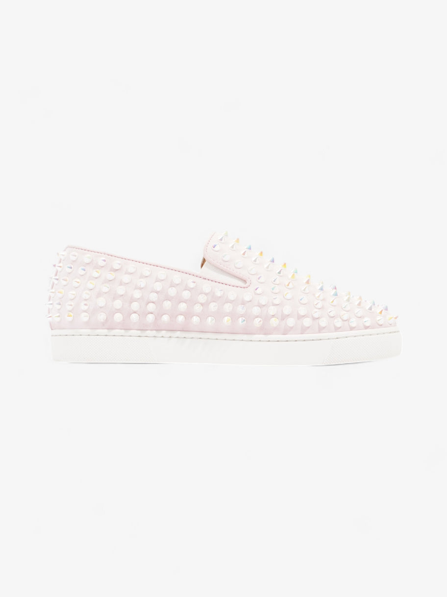 Christian Louboutin Roller Boat Sneakers Pink / Iridescent Suede EU 38.5 UK 5.5 Image 4