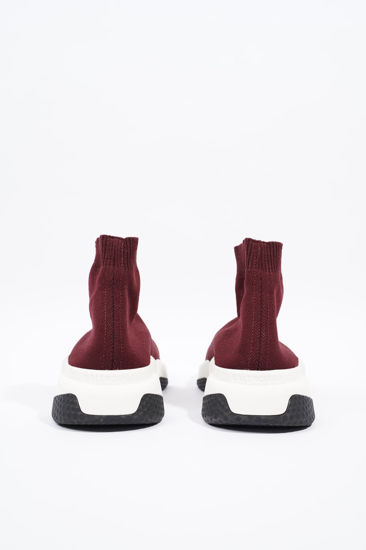 Balenciaga sock deals shoes burgundy