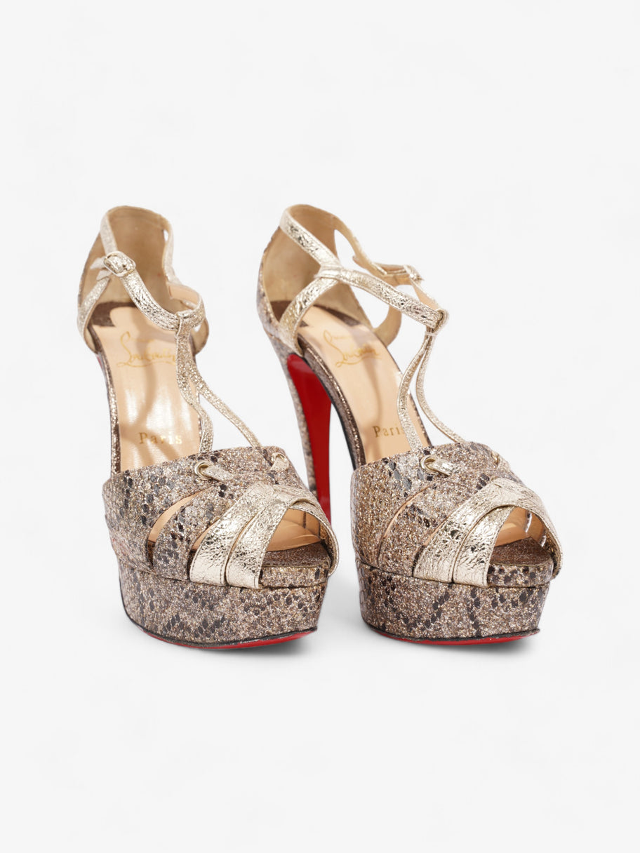 Christian Louboutin Glennalta 150 Gold Glitter EU 38.5 UK 5.5 Image 2