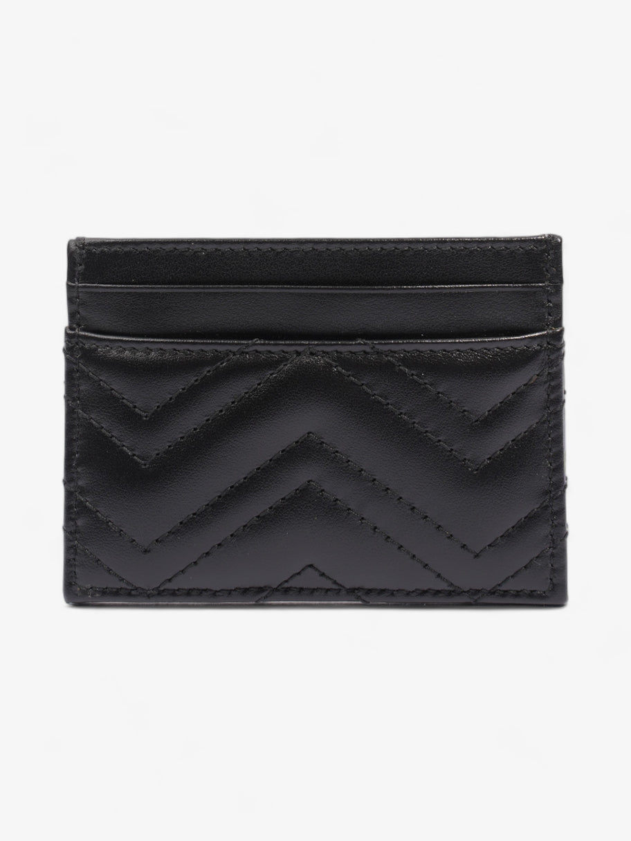 Gucci GG Marmont Card Holder Black Matelasse Leather Image 2