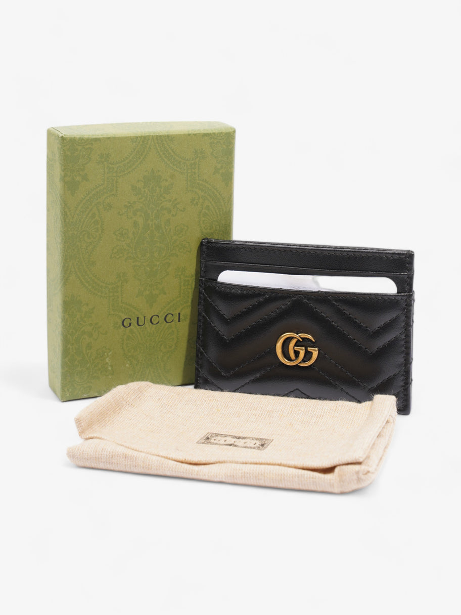 Gucci GG Marmont Card Holder Black Matelasse Leather Image 7