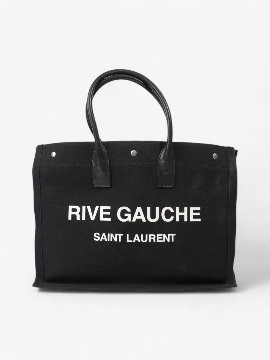 Saint Laurent Rive Gauche Black / White Cotton Large Image 1