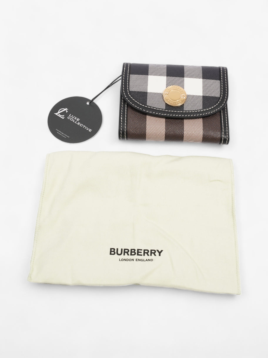 Burberry Check Folding Wallet Dark Birch Brown Coated Canvas Image 10