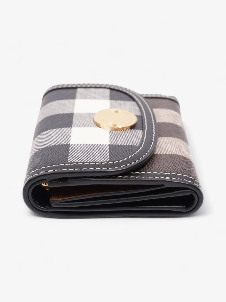 Burberry Check Folding Wallet Dark Birch Brown Coated Canvas Image 4