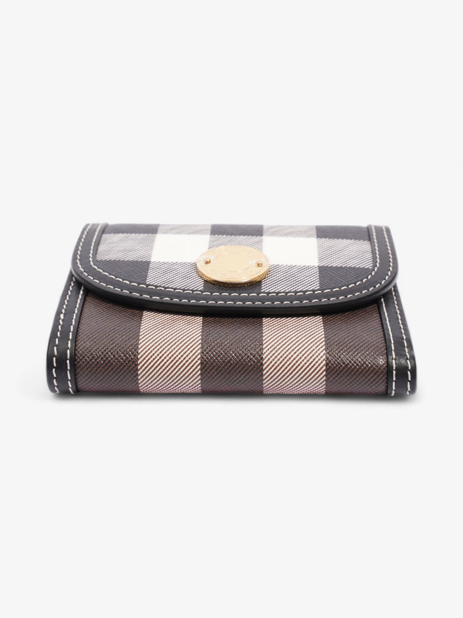 Burberry Check Folding Wallet Dark Birch Brown Coated Canvas Image 5