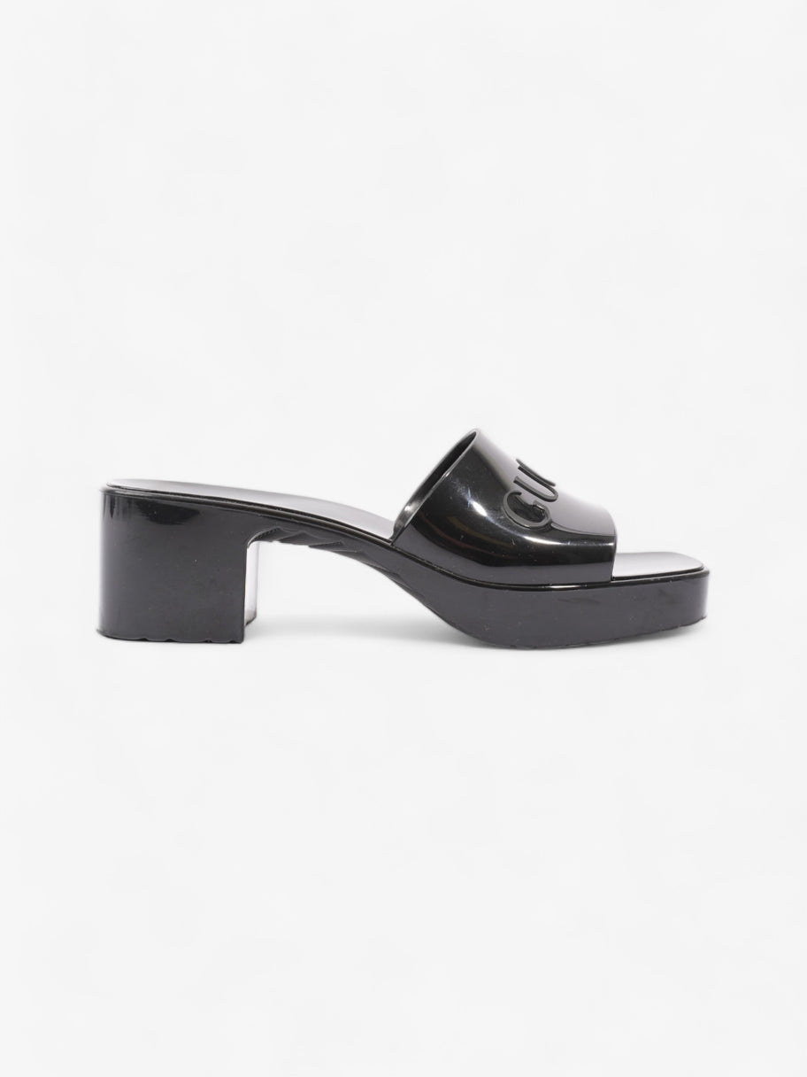 Logo Platform Slide Sandal 40mm Black Rubber EU 38 UK 5 Image 1