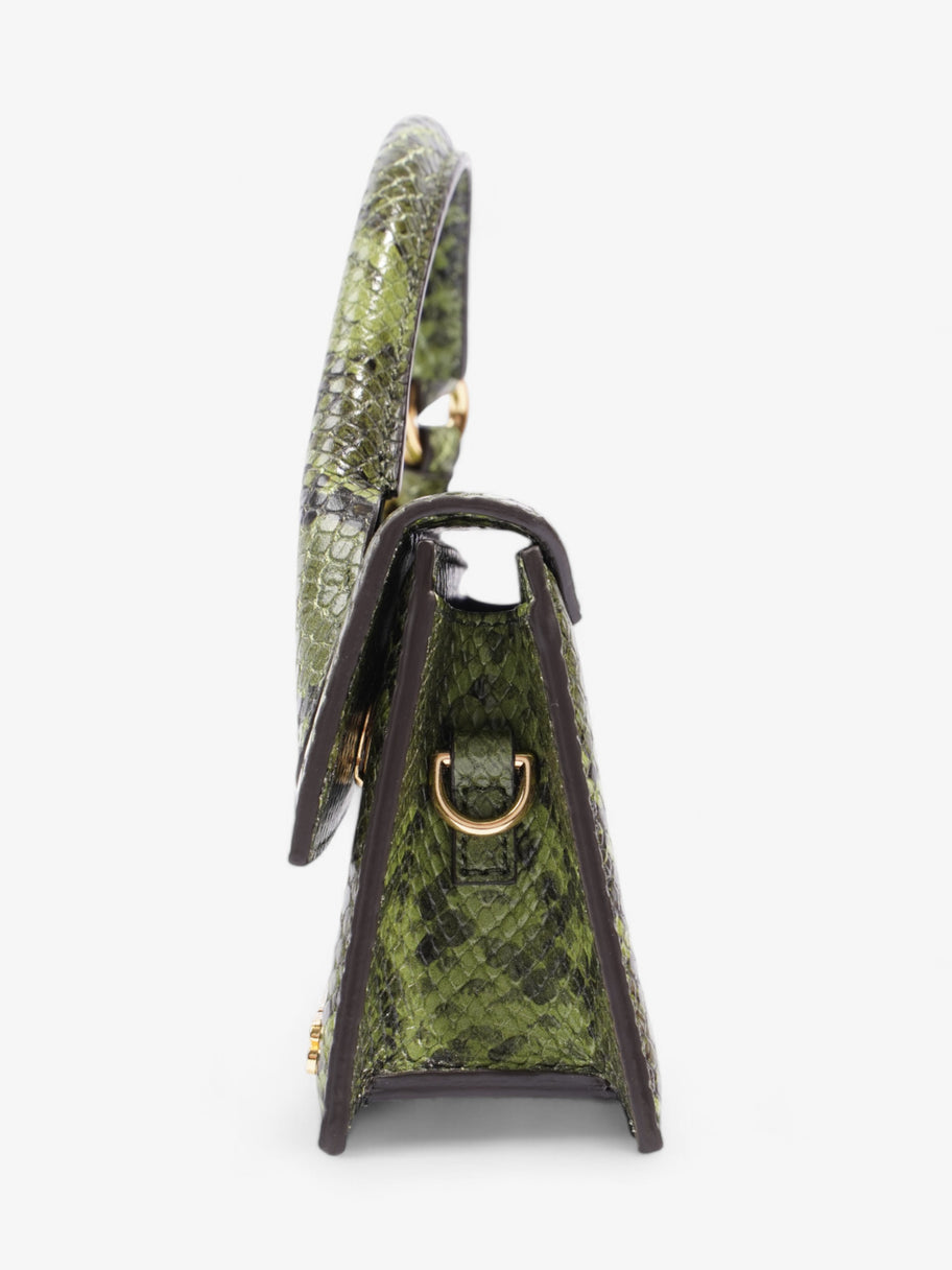 Jacquemus Le Chiquito Long Boucle Green Embossed Leather Image 3