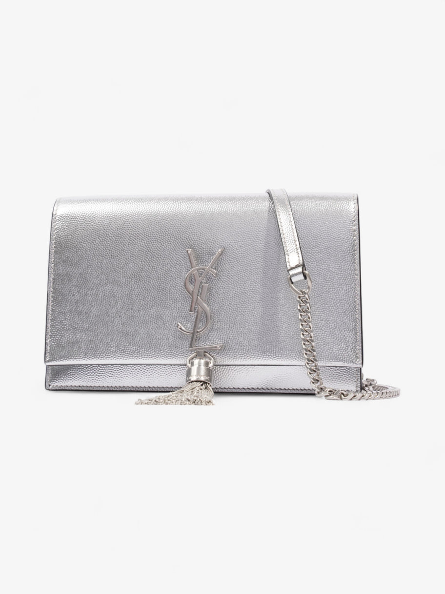 Saint Laurent Kate Monogram Tassel Silver Leather Image 1