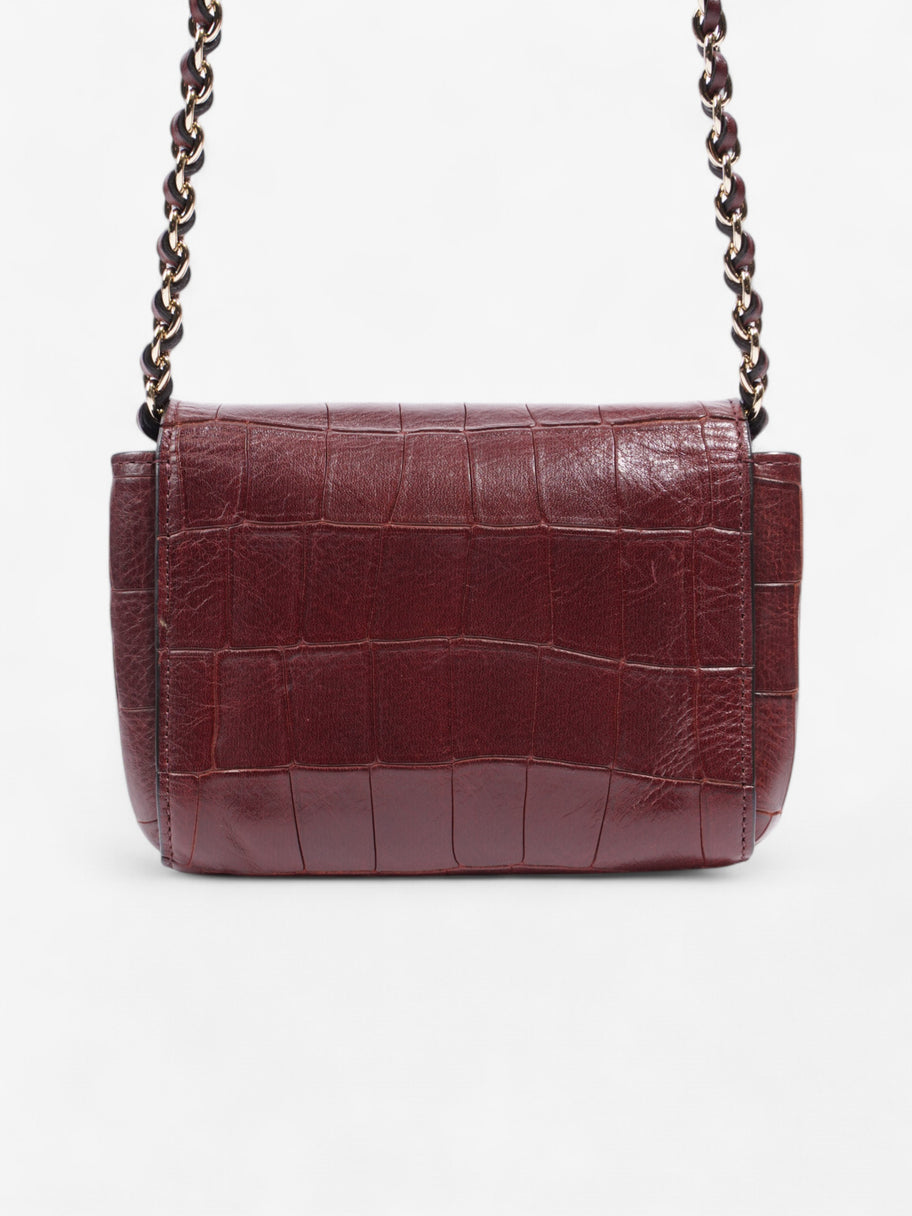 Mulberry Lily Burgundy Embossed Leather Mini Image 4